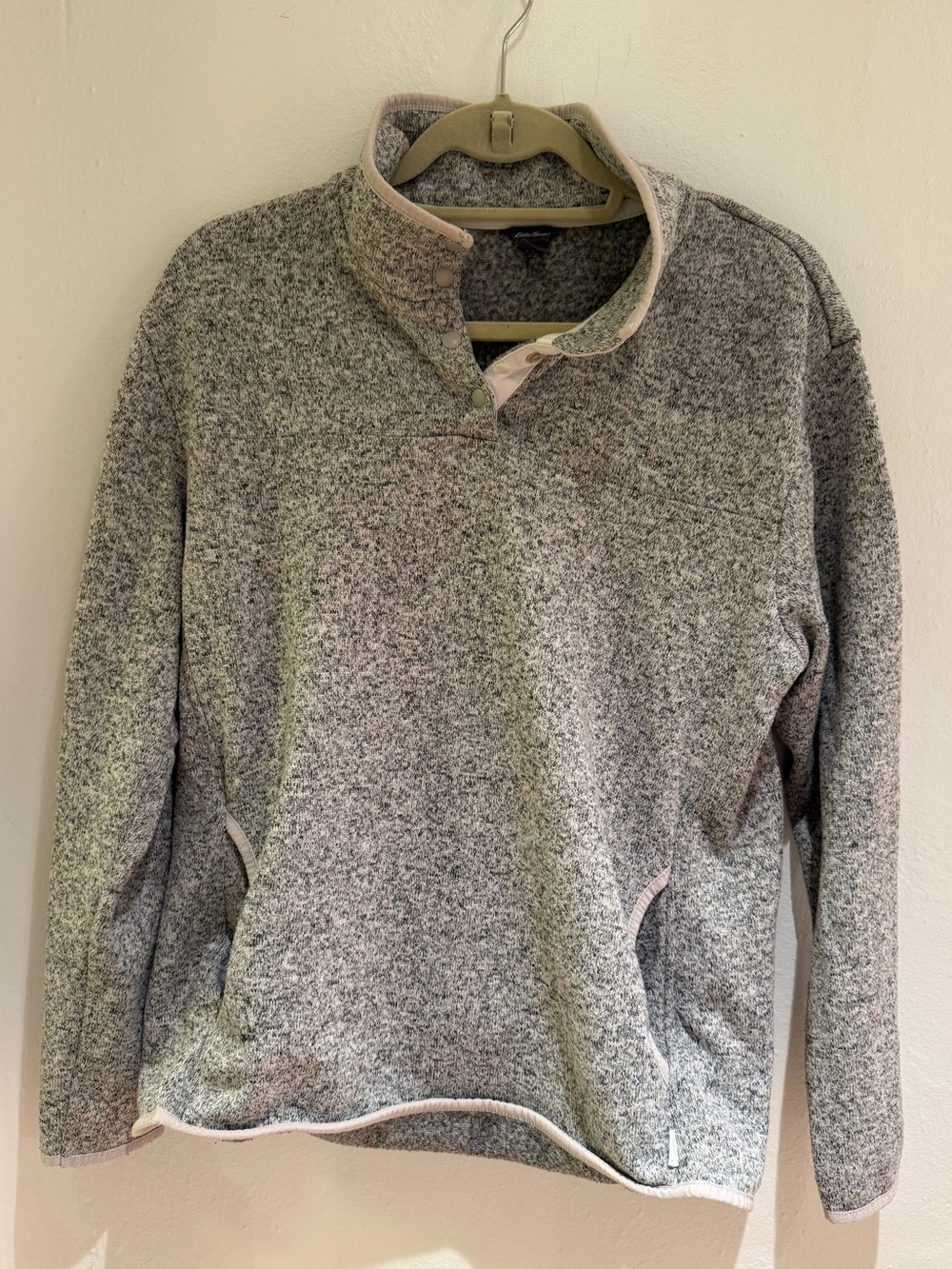 Heathered Grey Eddie Bauer Pullover, Size XL